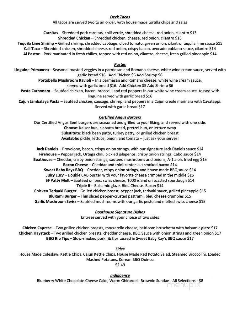 The Boathouse At River Islands - Lathrop, CA menu_pic