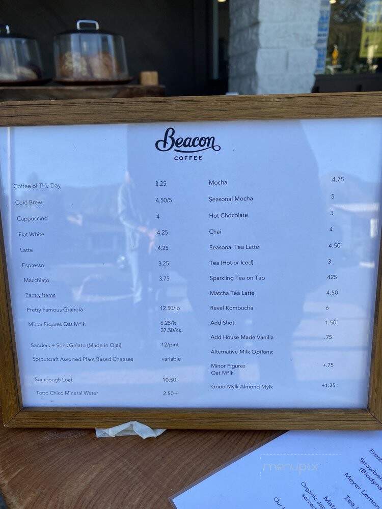 Beacon Coffee - Ojai, CA menu_pic