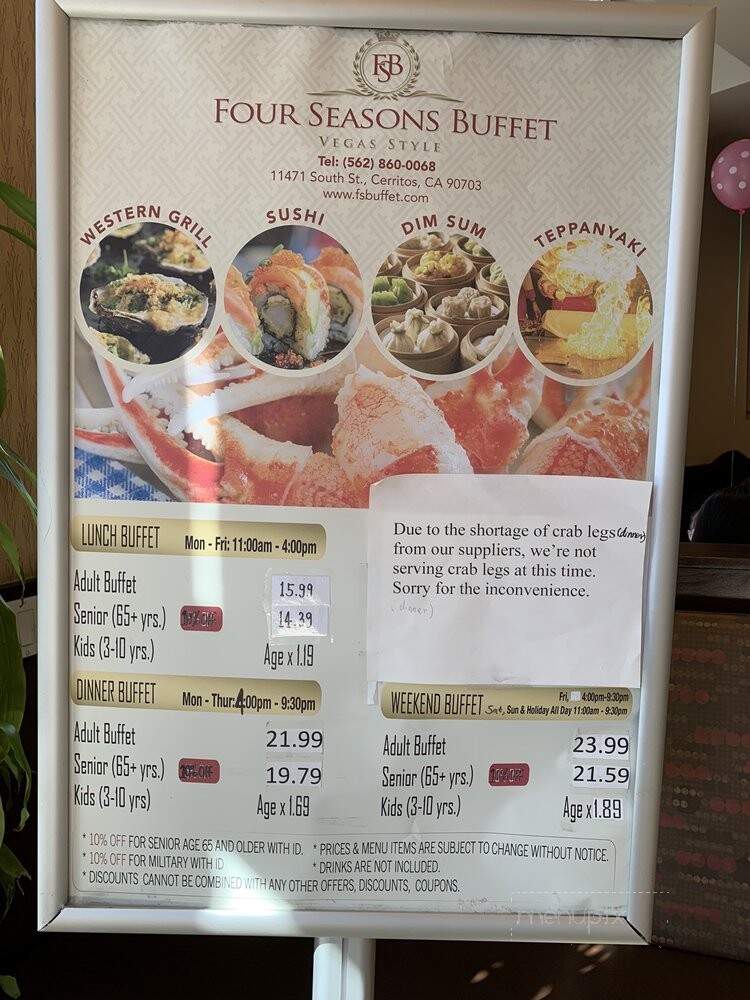 Four Seasons Buffet - Cerritos, CA