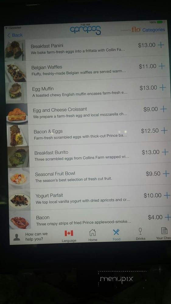 Apropos - Mississauga, ON menu_pic