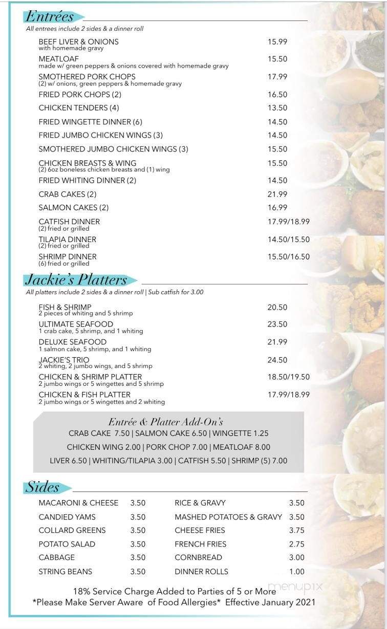 Jackie's - Henrico, VA menu_pic