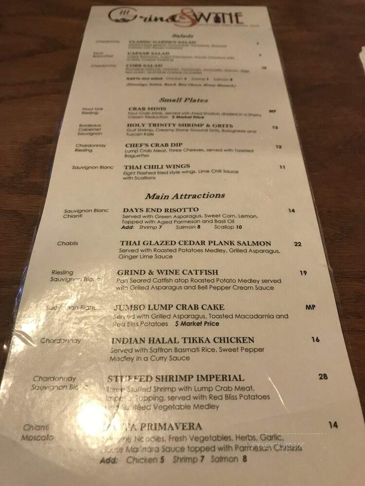 Grind and Wine - Randallstown, MD menu_pic