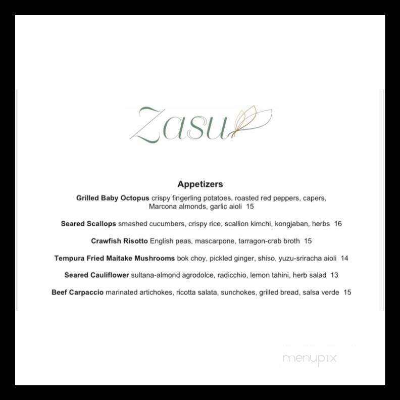 Zasu - New Orleans, LA menu_pic