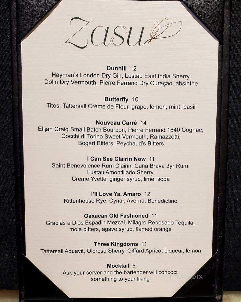 Zasu - New Orleans, LA menu_pic