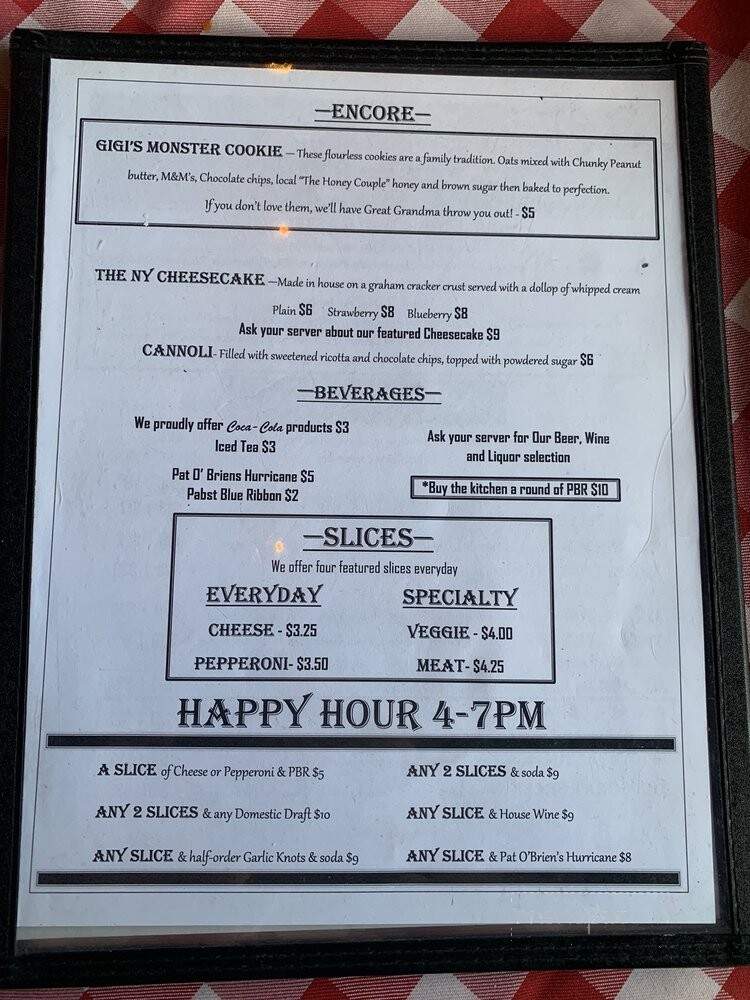 The Nona Slice House - Safety Harbor, FL menu_pic