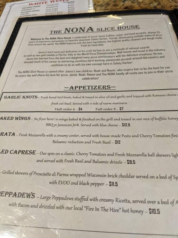 The Nona Slice House - Safety Harbor, FL menu_pic
