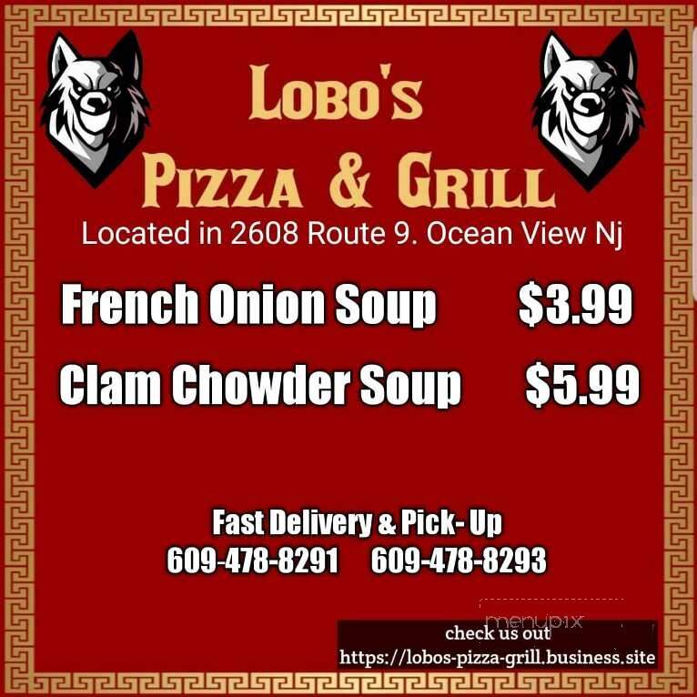 Lobo's Pizza & Grill - Ocean View, NJ menu_pic