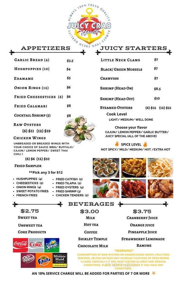 Juicy Crab House - Crestview, FL menu_pic