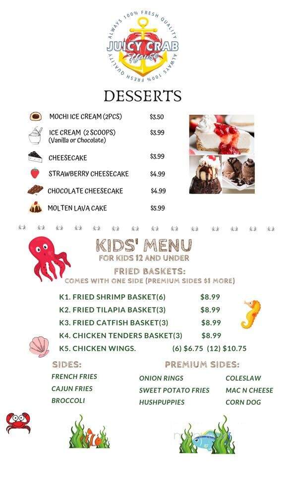 Juicy Crab House - Crestview, FL menu_pic