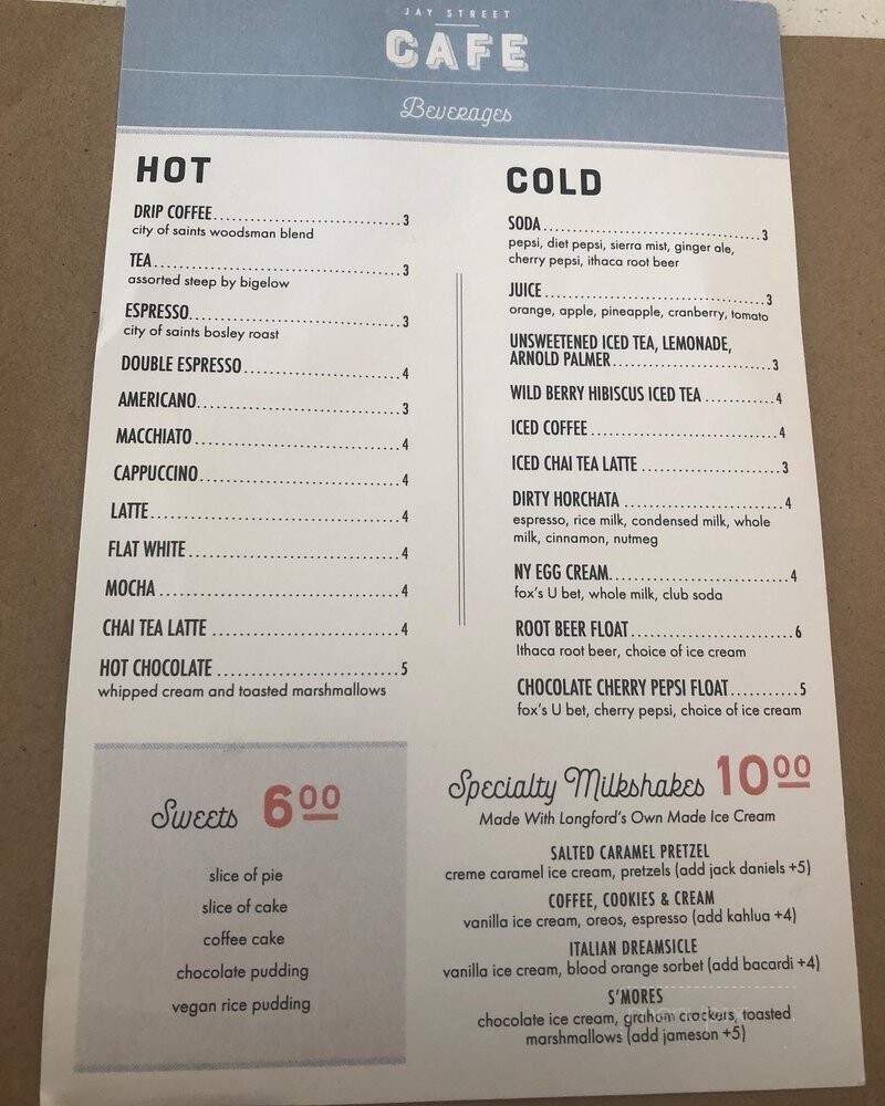 Jay Street Cafe - Katonah, NY menu_pic