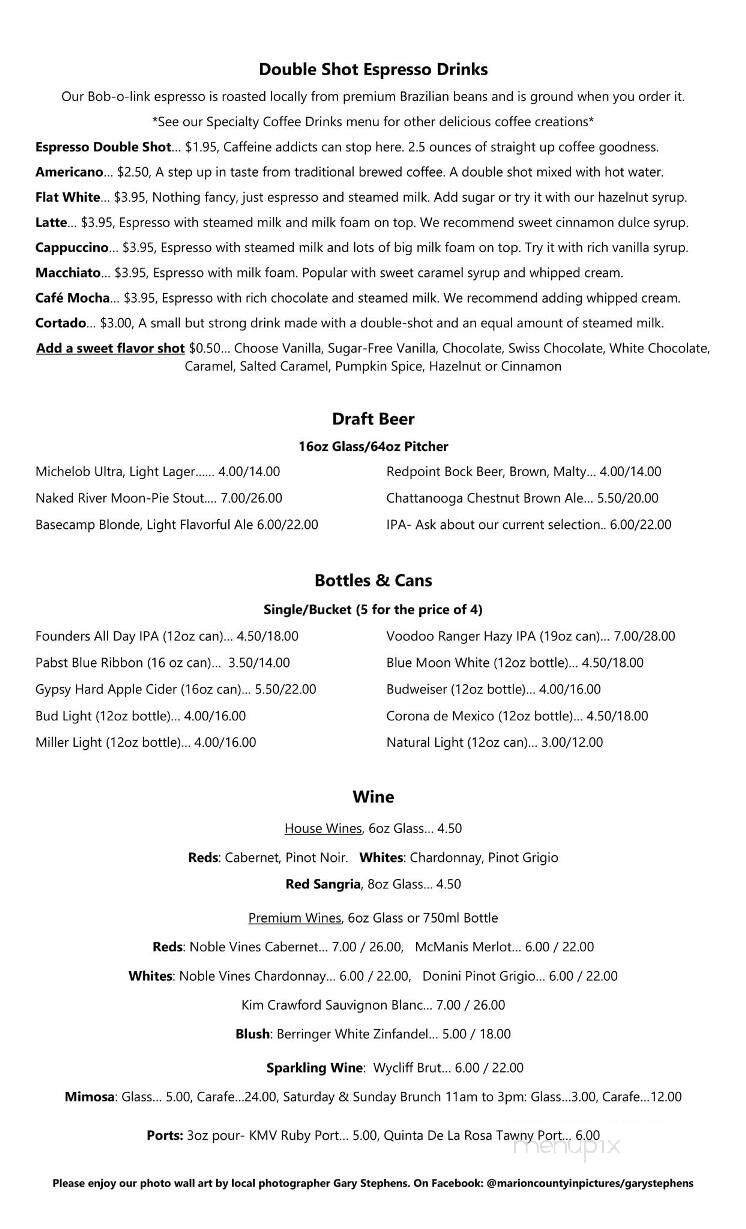 Redpoint Inn Restaurant - Jasper, TN menu_pic