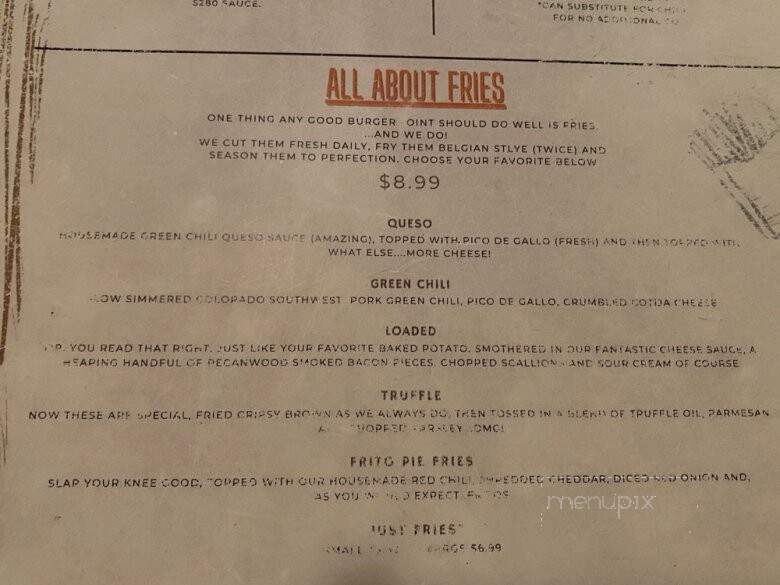 5280 Burger and Taphouse - Austin, TX menu_pic