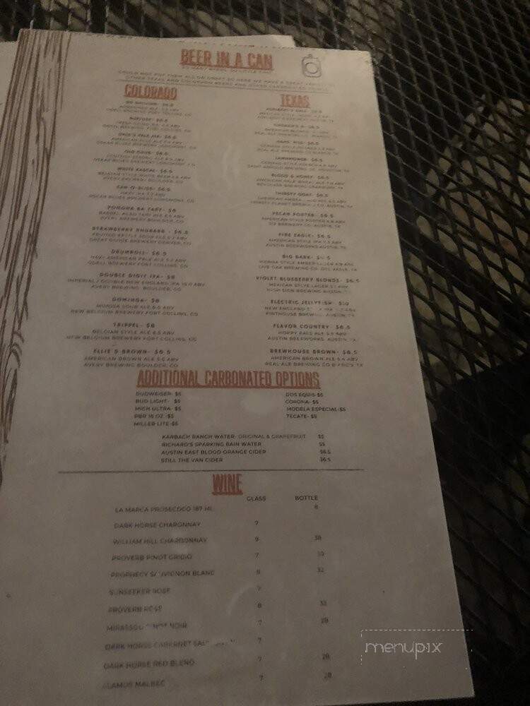 5280 Burger and Taphouse - Austin, TX menu_pic