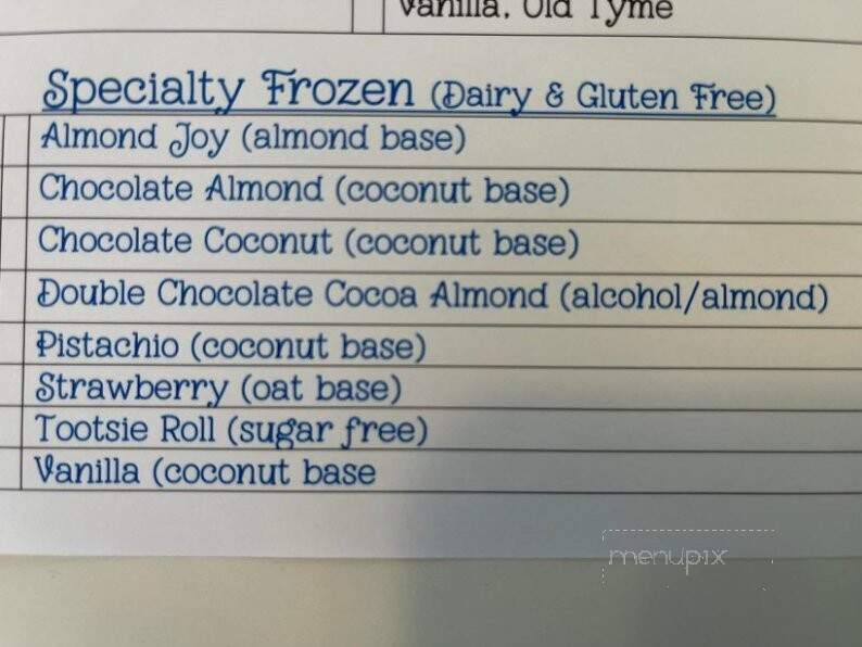 Cotee River Creamery and Desserts - New Port Richey, FL menu_pic