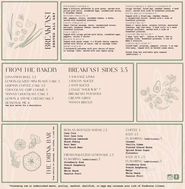 Comfort Scratch Kitchen - Lexington, SC menu_pic
