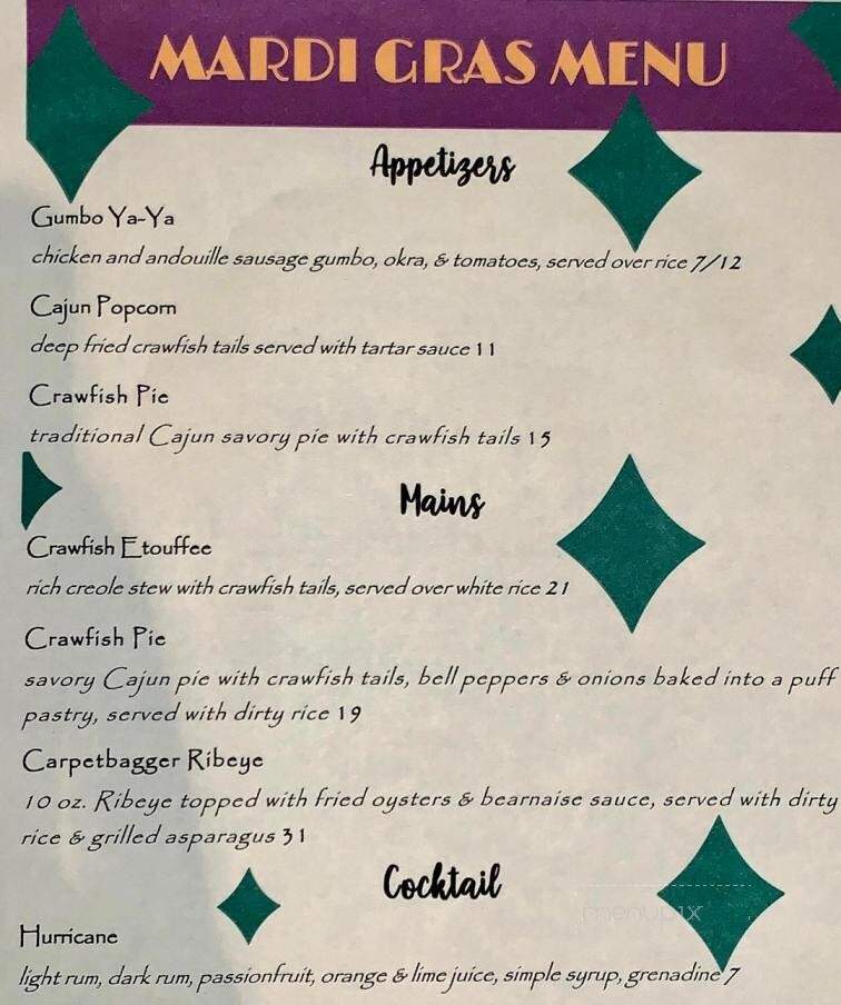 Marker 7 Coastal Grill - Athens, GA menu_pic