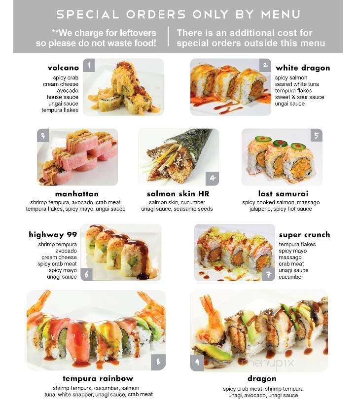 Kobe Sushi Buffet - Modesto, CA menu_pic