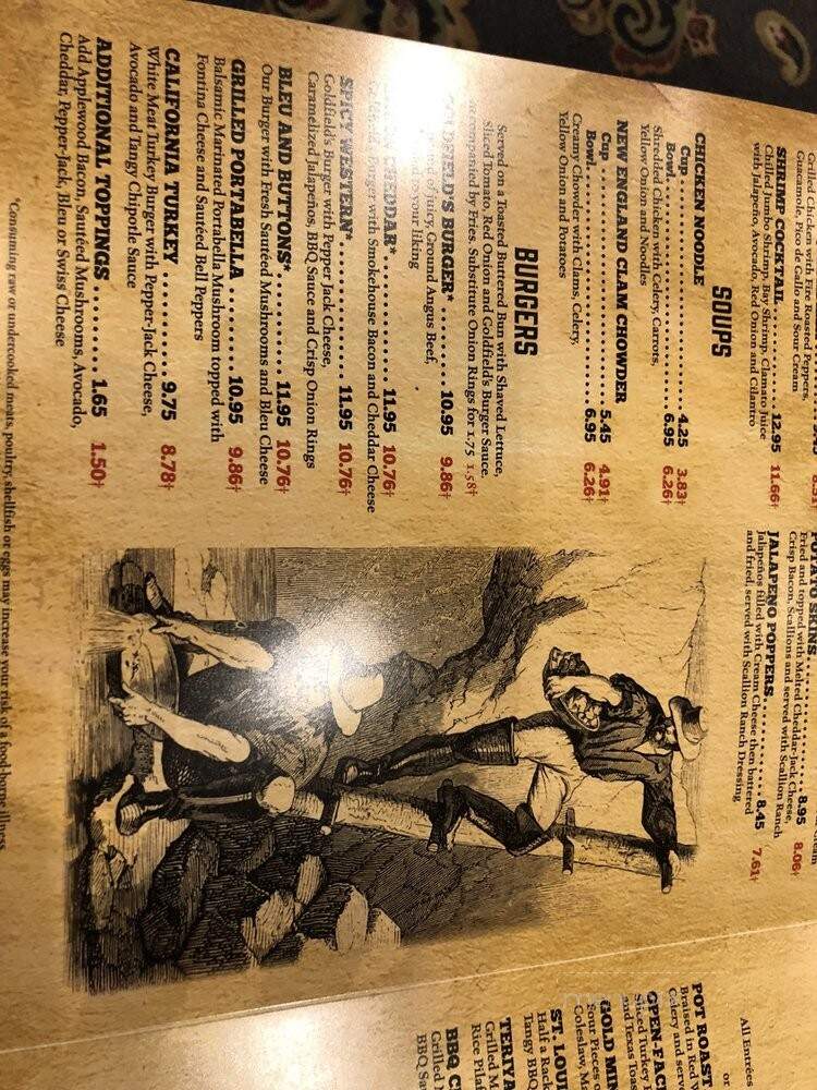 Goldfield's Cafe - Coarsegold, CA menu_pic