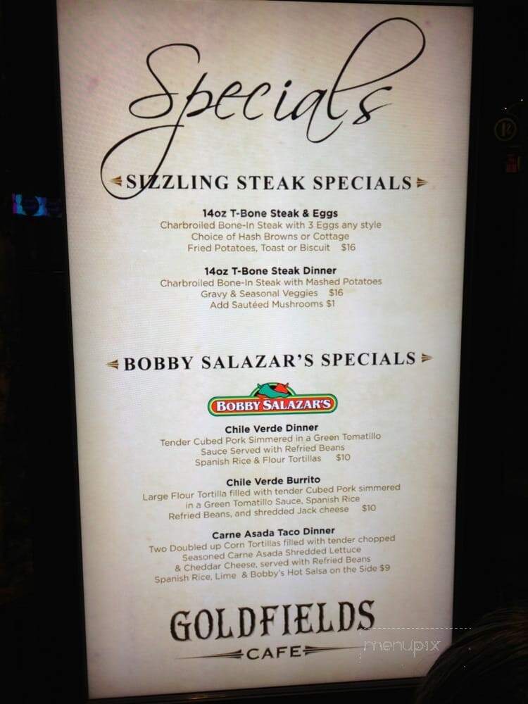 Goldfield's Cafe - Coarsegold, CA menu_pic