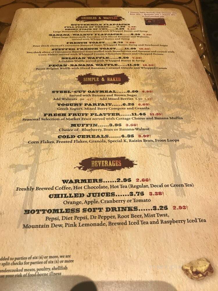 Goldfield's Cafe - Coarsegold, CA menu_pic