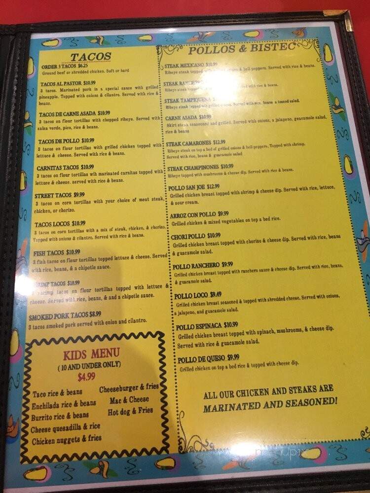 Amigo Joe's - Saint Louis, MO menu_pic