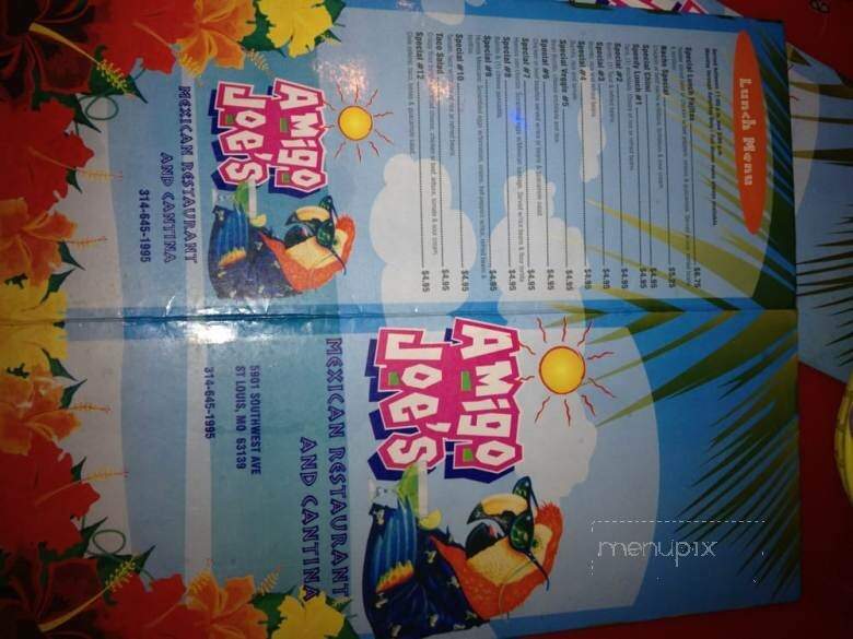 Amigo Joe's - Saint Louis, MO menu_pic
