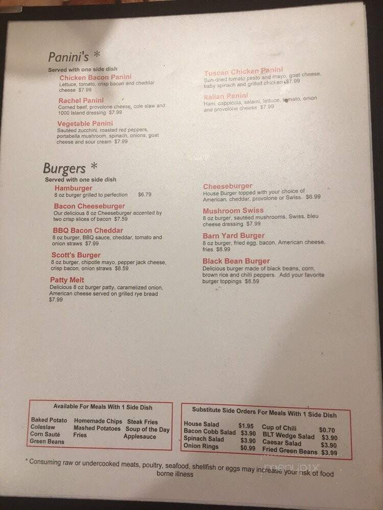 Gil's Cafe - South Park, PA menu_pic