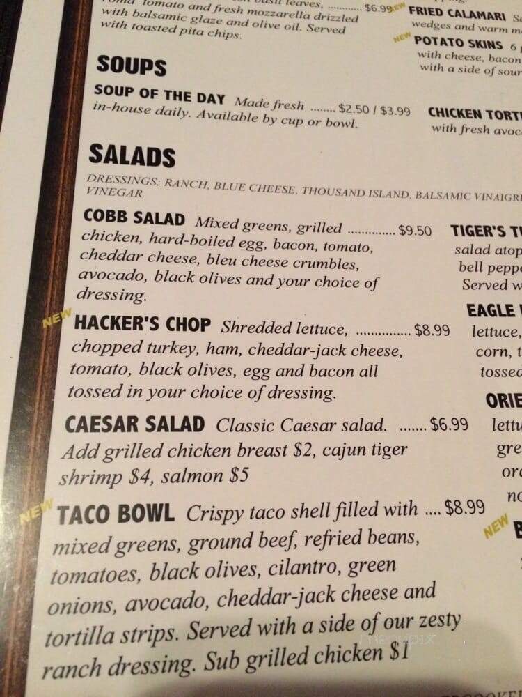 Bogey's at the Club - Scottsdale, AZ menu_pic