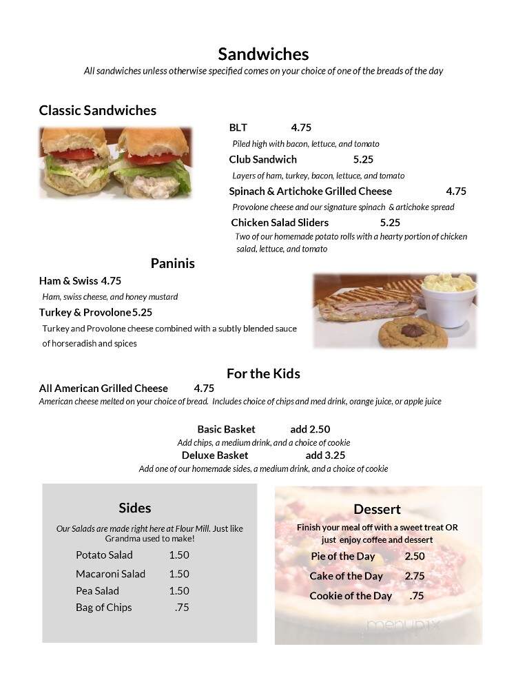 Flour Mill Bakery - Rossville, IN menu_pic