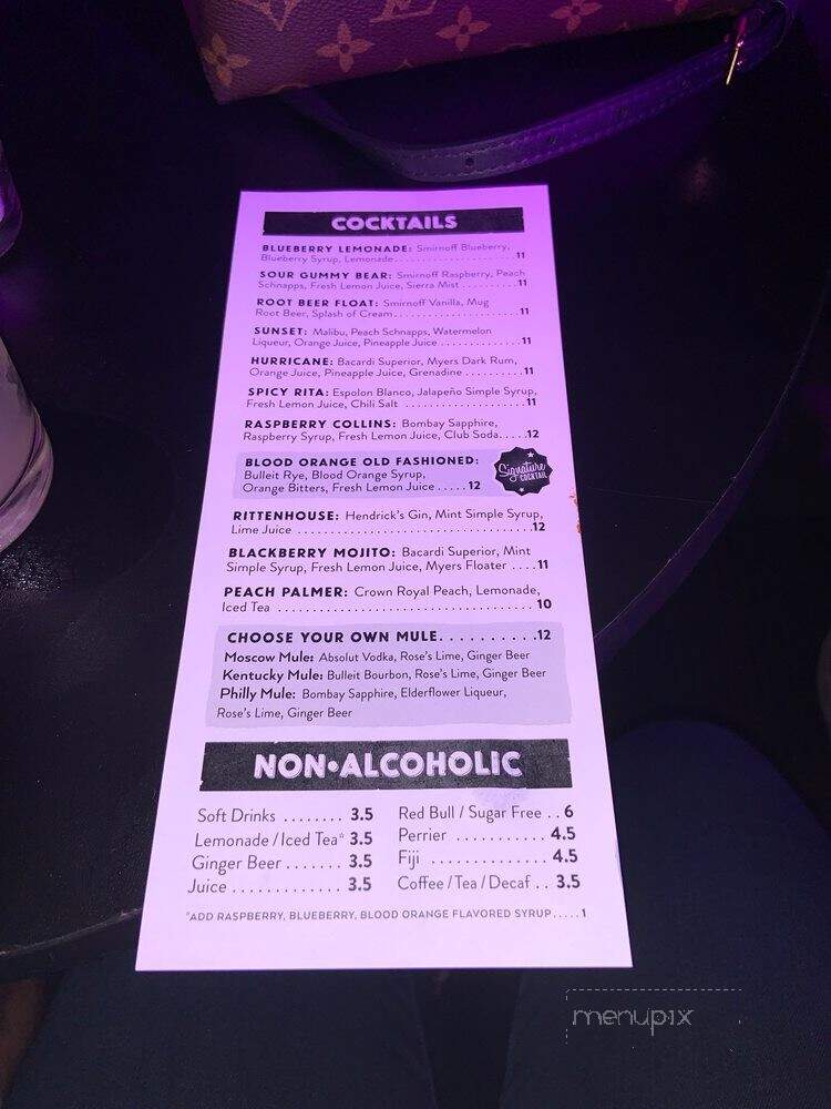 Helium Comedy Club - Philadelphia, PA menu_pic