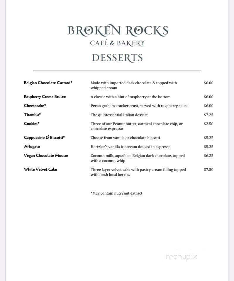 Broken Rocks Cafe & Bakery - Wooster, OH menu_pic