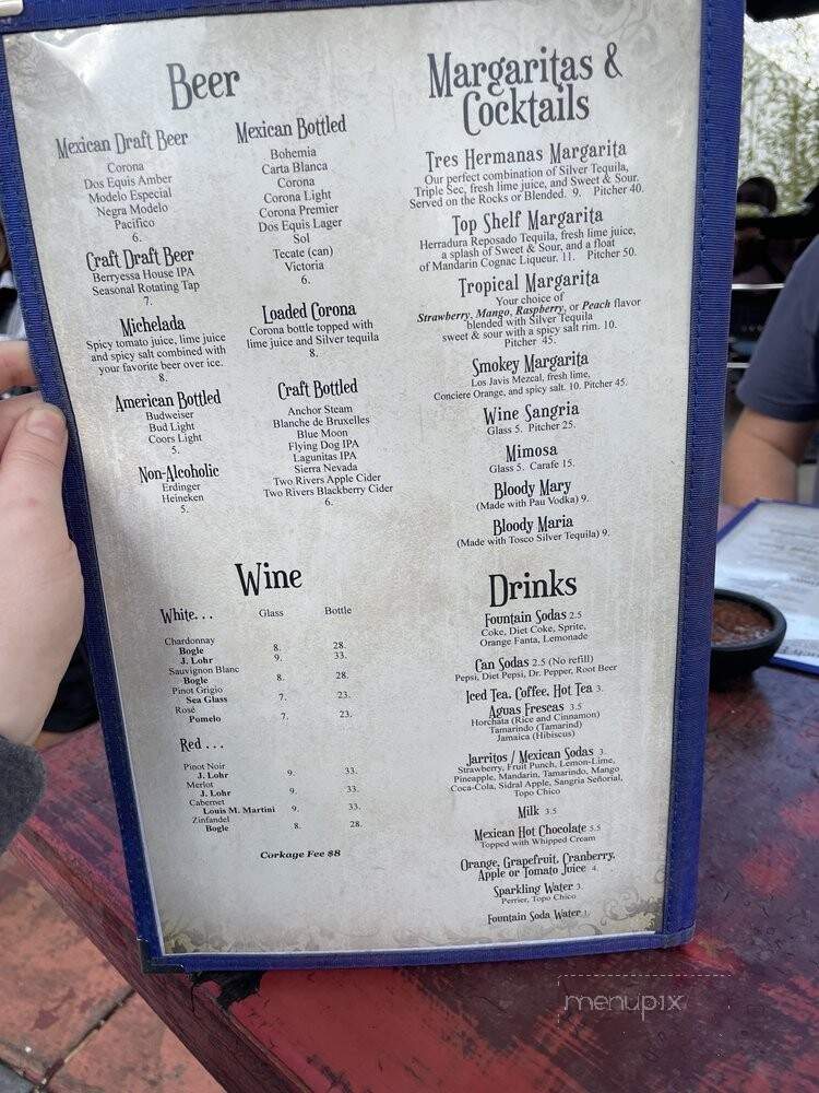 Tres Hermanas - Davis, CA menu_pic