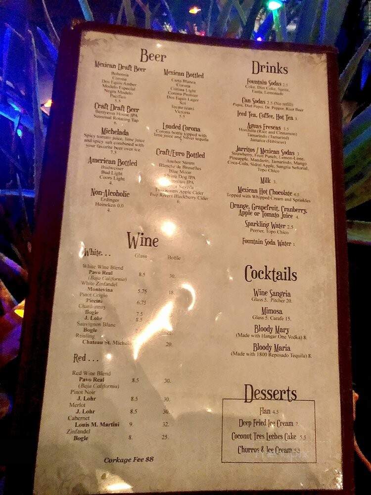 Tres Hermanas - Davis, CA menu_pic