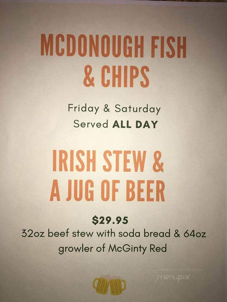 McGinty's Wood Oven Pub - Divide, CO menu_pic