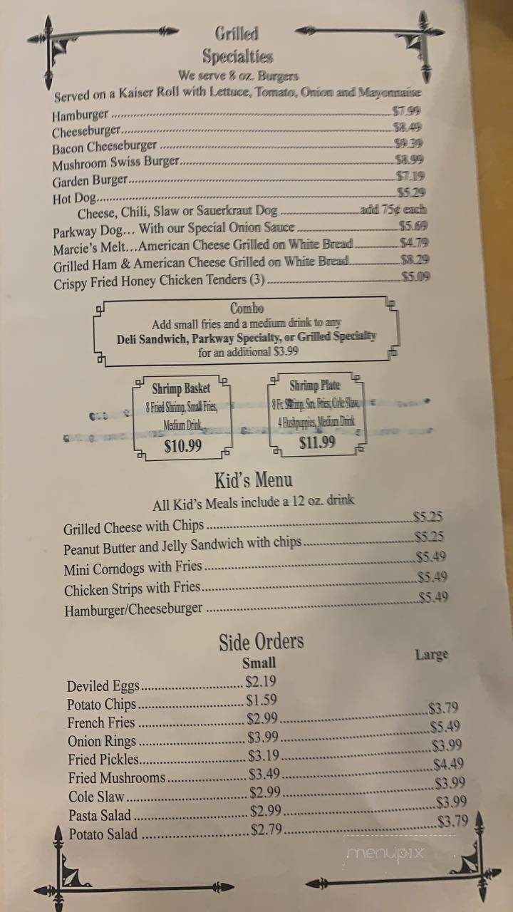 Parkway Grille - Fernandina Beach, FL menu_pic