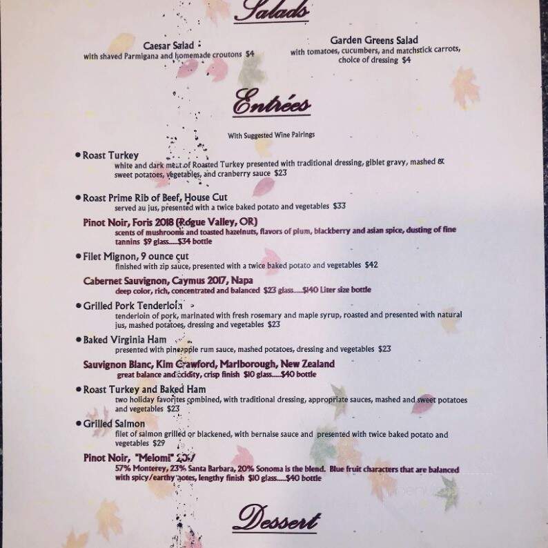 Louis Chop House - Chesterfield, MI menu_pic