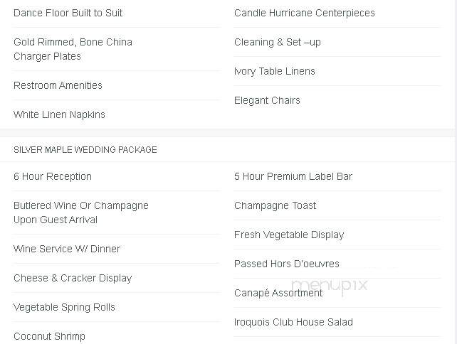 Iroquois Club - Bloomfield Hills, MI menu_pic
