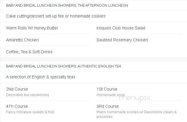 Iroquois Club - Bloomfield Hills, MI menu_pic