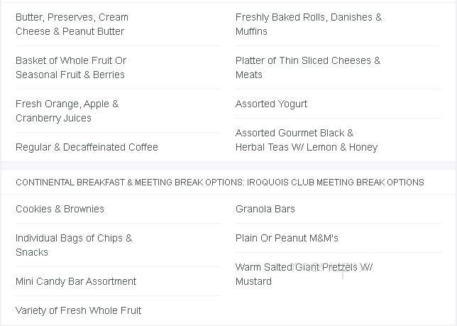 Iroquois Club - Bloomfield Hills, MI menu_pic