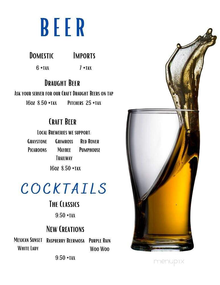 Regency Dining Room - Fredericton, NB menu_pic