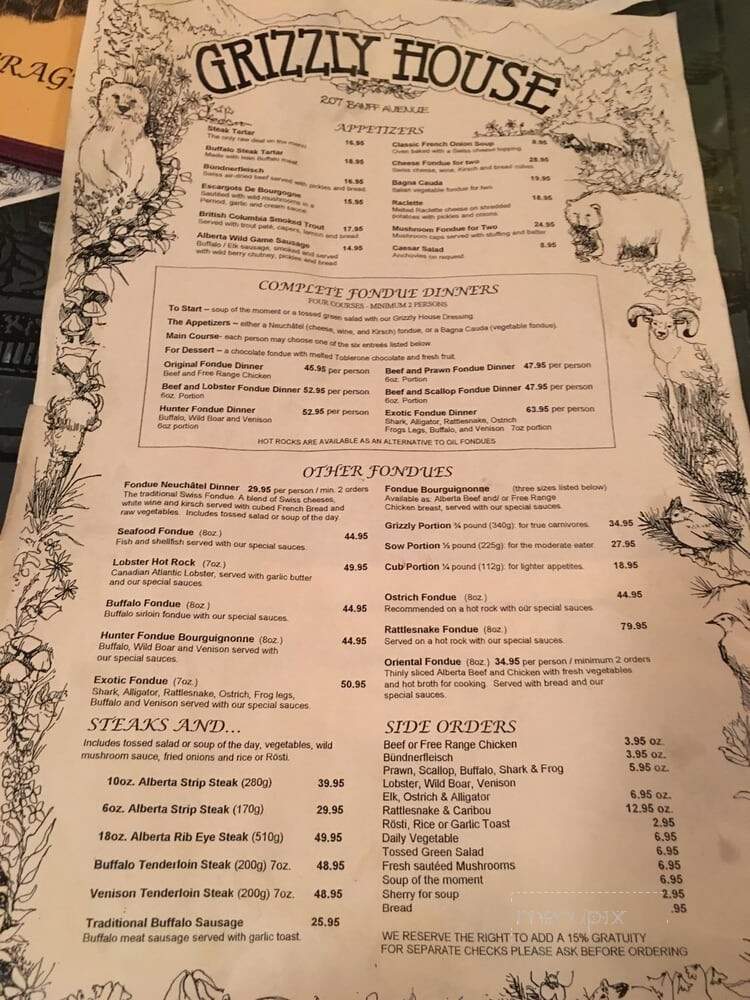 Grizzly House Restaurant - Banff, AB