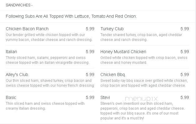 Alley's Pizza - Nevada, IA menu_pic