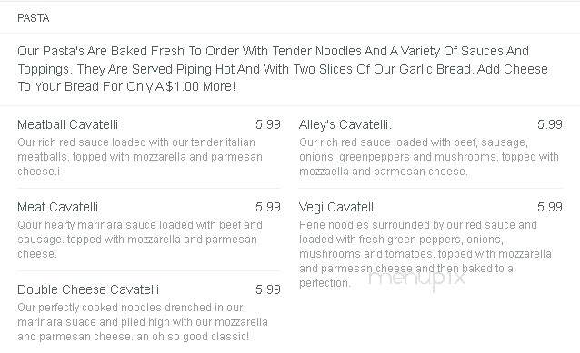 Alley's Pizza - Nevada, IA menu_pic