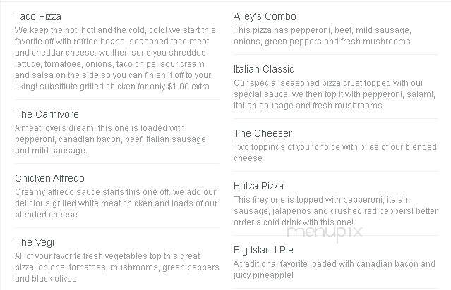Alley's Pizza - Nevada, IA