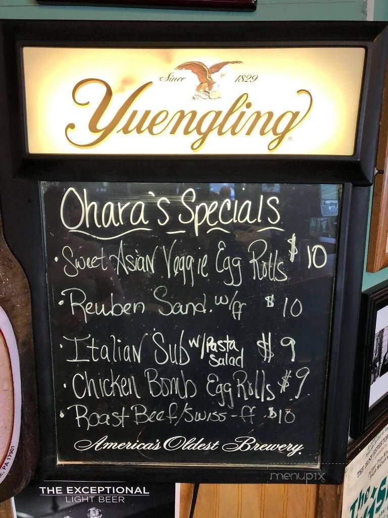 O'Hara's Tavern - Dracut, MA menu_pic