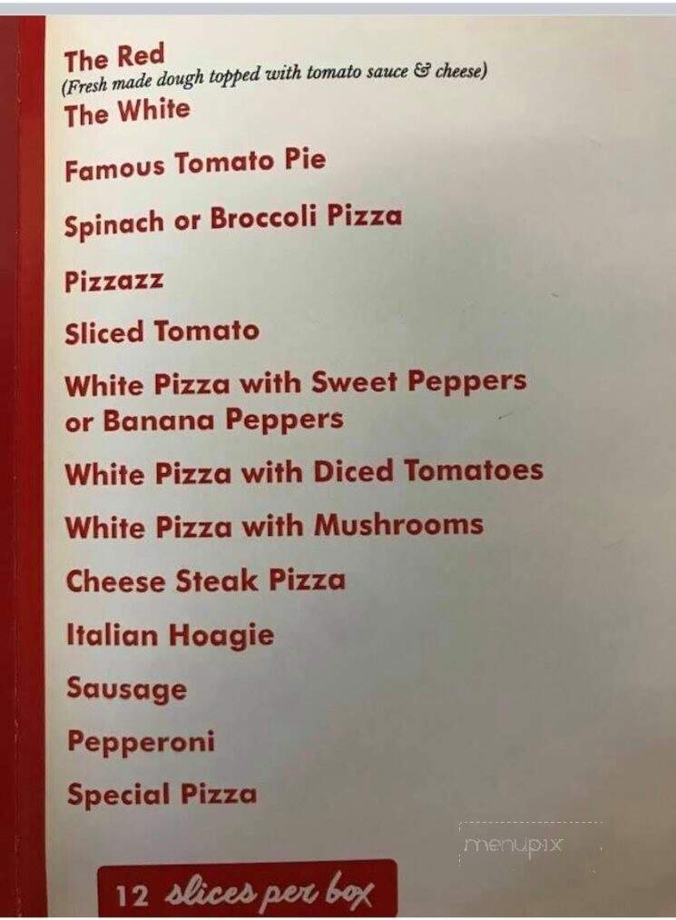 Cacia's Bakery - Blackwood, NJ menu_pic