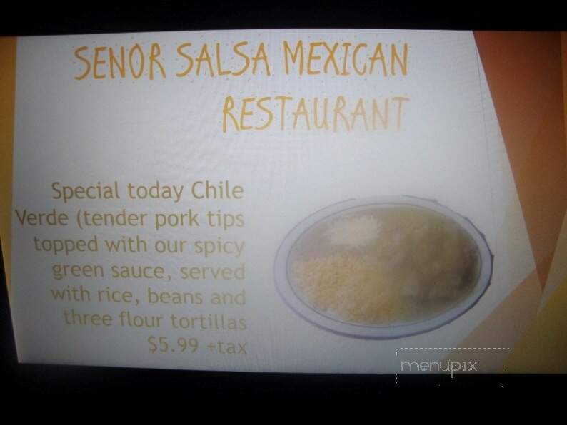 Senor Salsa - Coweta, OK menu_pic