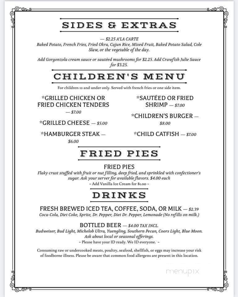 Vinegar Jim's - Arlington, TN menu_pic