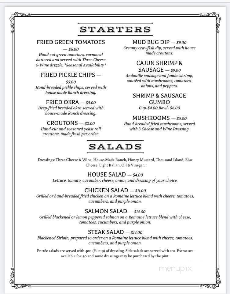 Vinegar Jim's - Arlington, TN menu_pic