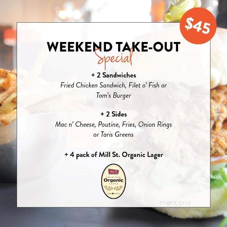 Taris On the Water - Welland, ON menu_pic